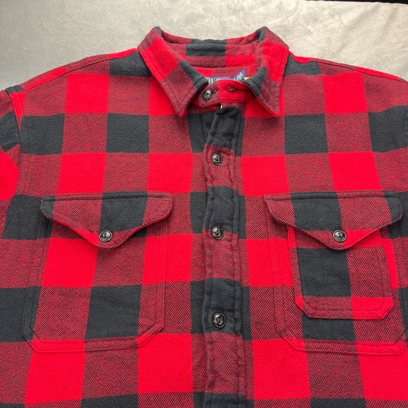 Polo Ralph Lauren Men's Classic-Fit Fleece-Lined Red Plaid Overshirt, Size Large - Picture 4 of 8